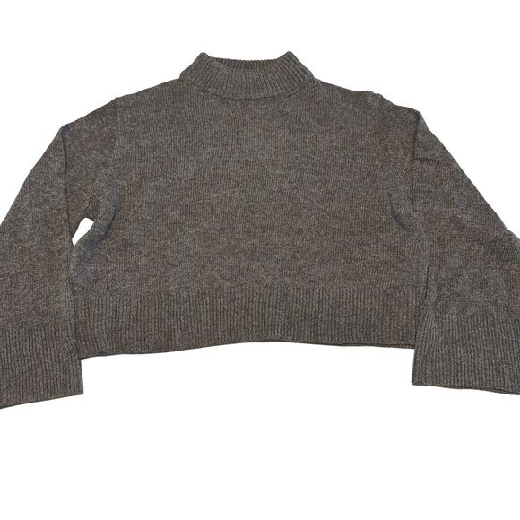 NWT NIA Yvonne Heather Grey wool Blend Mock Neck Sweater Women's Small S - Picture 1 of 10